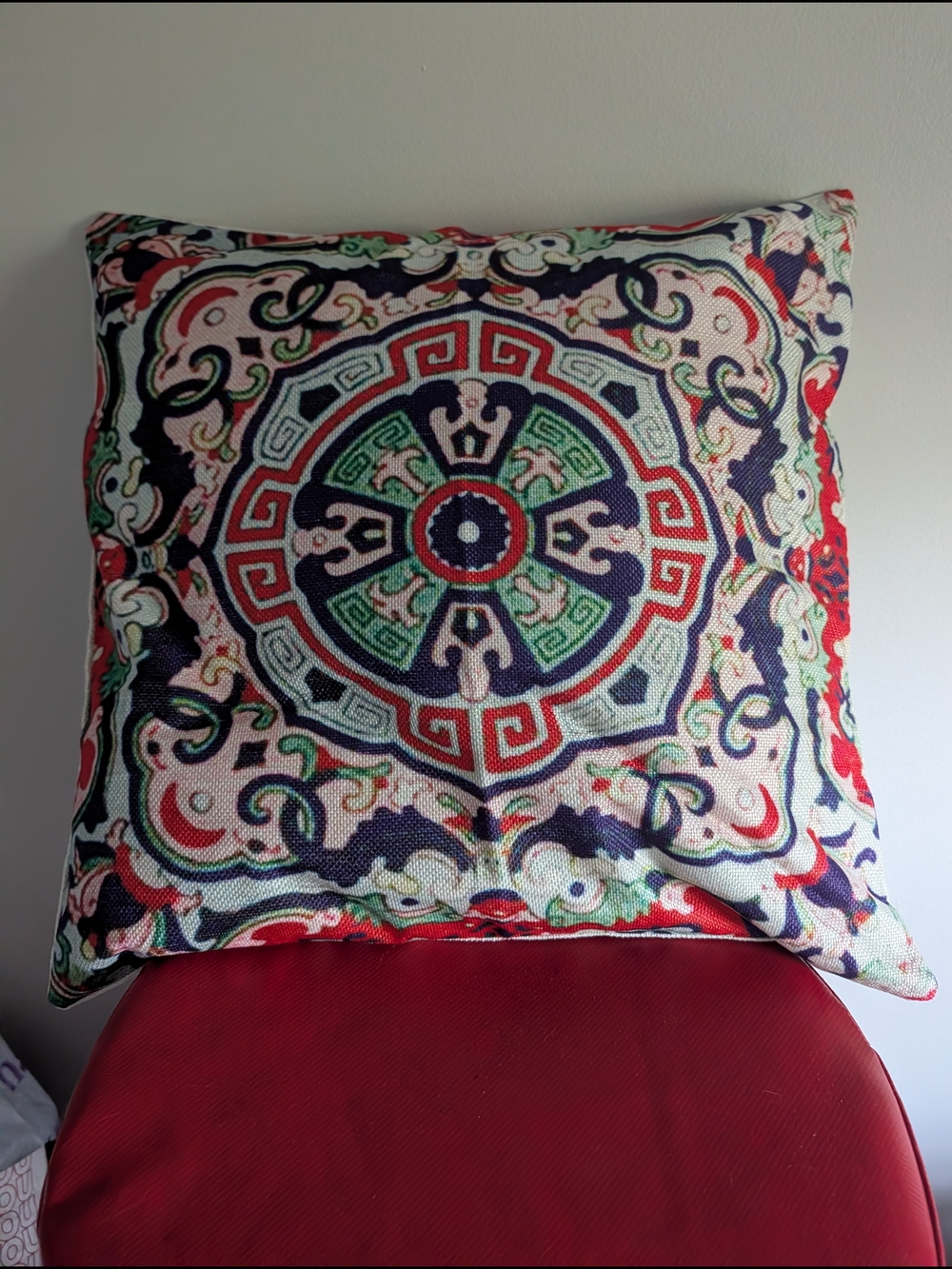 Multicolor Medallion Decorative Accent Pillow Cover - Elegant Pattern